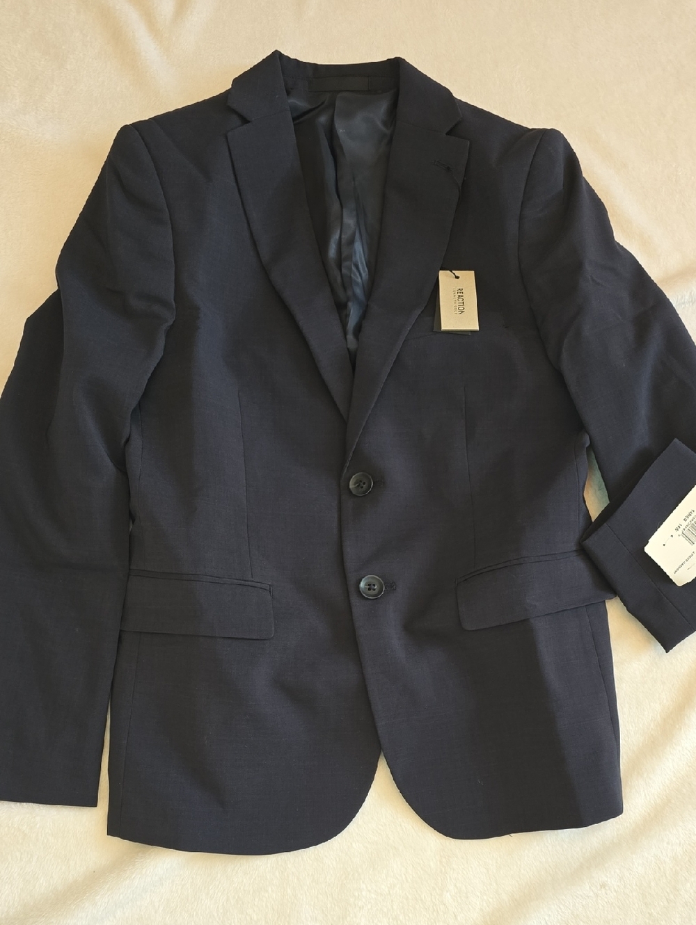 Reaction Kenneth Cole Boys 2 Piece Suit Set- NAVY BLUE - Picture 2 of 9